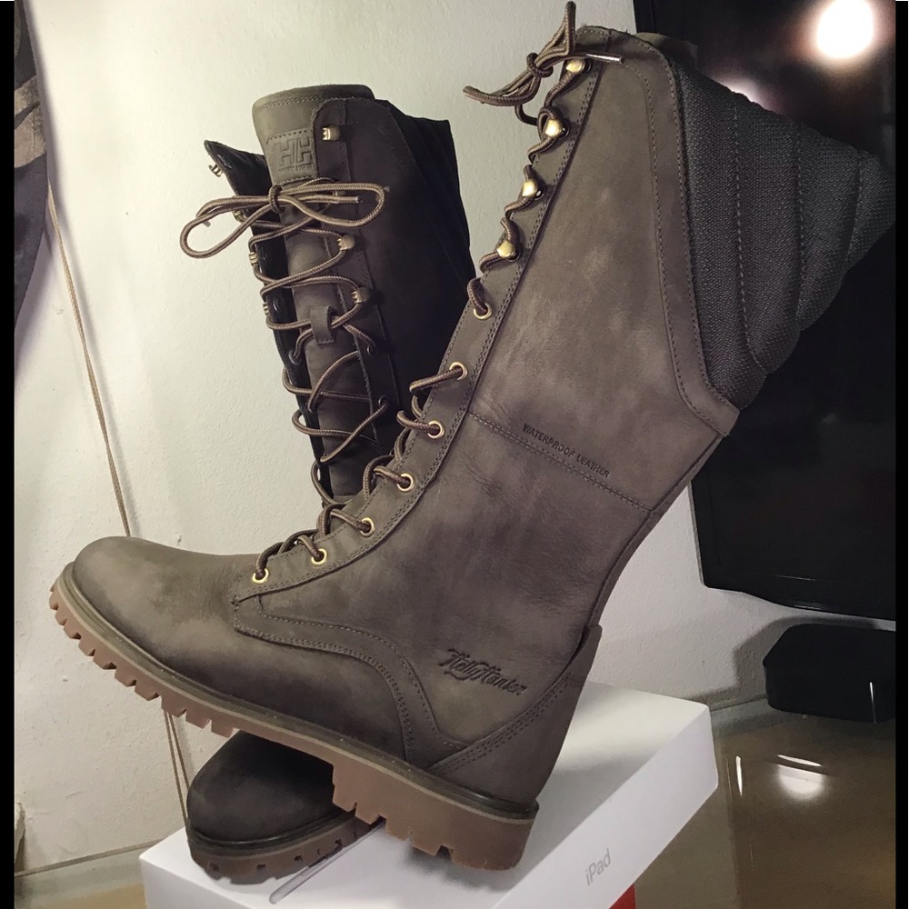 Helly Hansen Lace-Up Brown Leather Boots, Unworn and Excellent